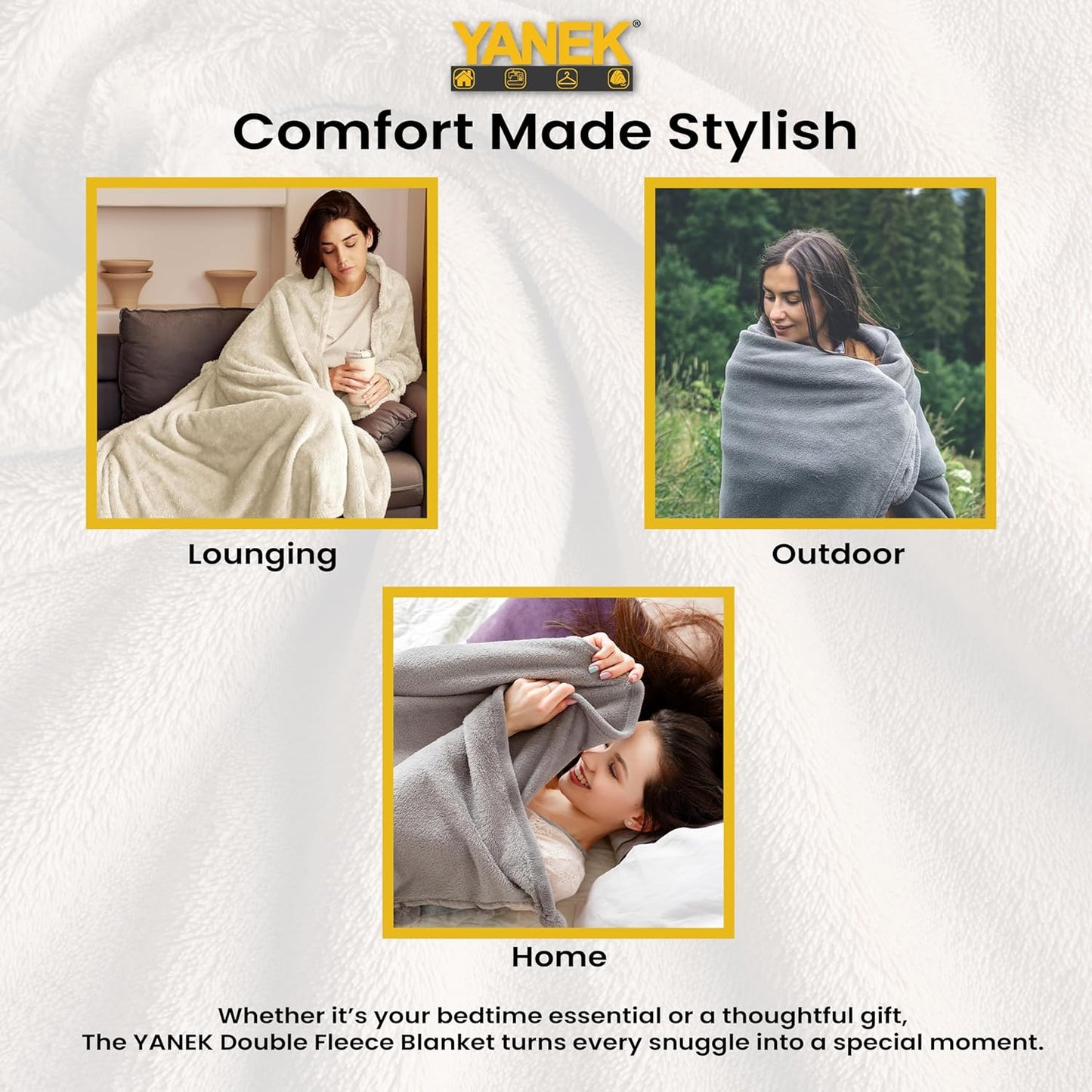 Wholesale Blanket UAE | Yanek Ultra-Soft Double Micro Fleece Flannel Blanket